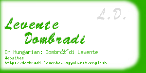 levente dombradi business card